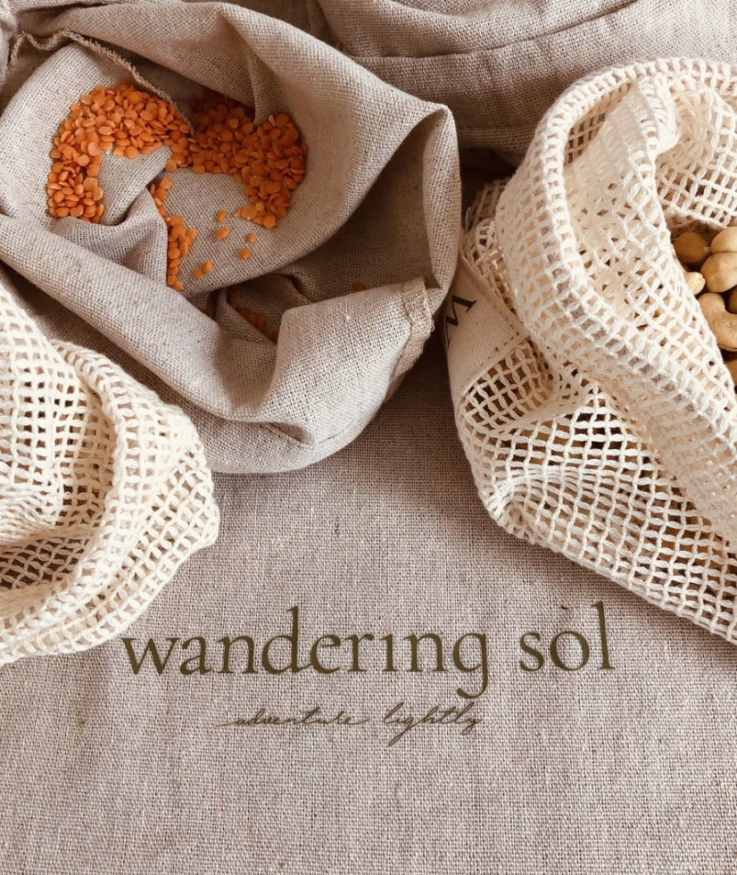 Wandering Sol Sol Essentials Organic Cotton Produce Bag Set