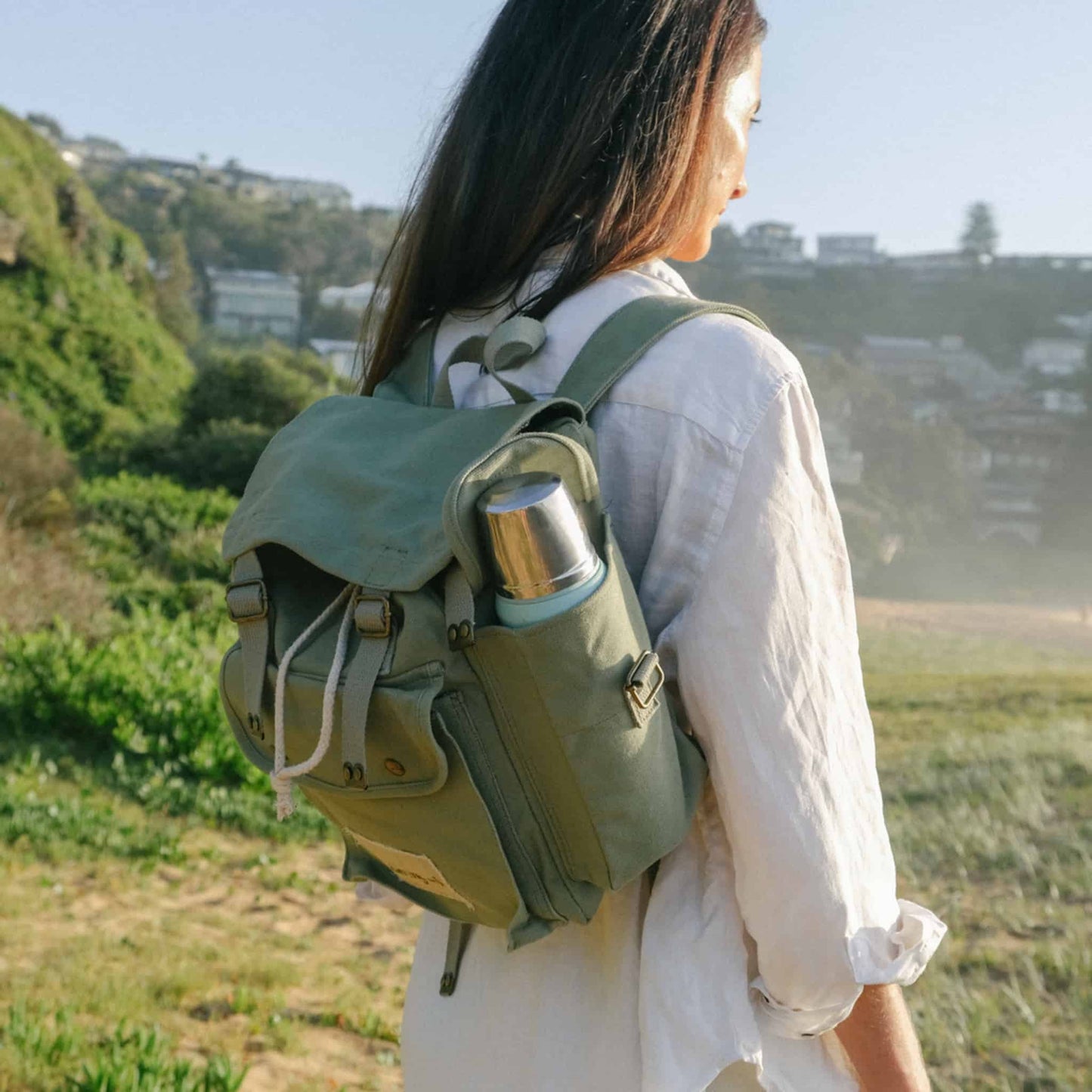 SOL SATCHEL Recycled Canvas BACKPACKS - three colour ways (IMPERFECTS)