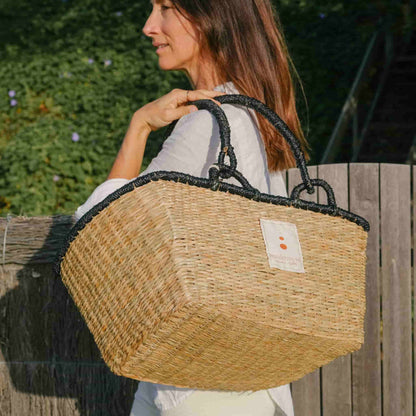 THE SOL SHOPPER natural SEAGRASS BASKET